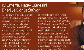 IC Enterra, Hatay Güneşini Enerjiye Dönüştürüyor